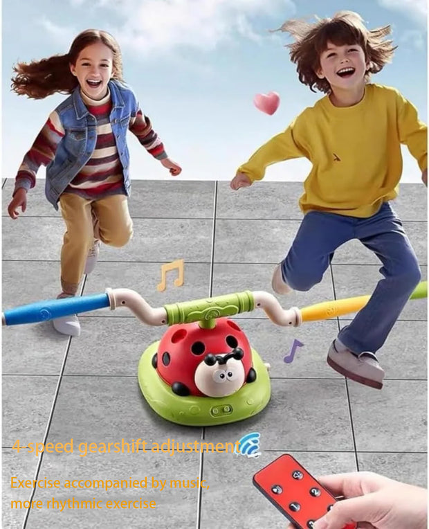 3-in-1 Electric Ladybug Jump Rope, Rocket Launcher & Ferrule – 4-Speed Adjustable, Outdoor Fun for All Ages, Improve Fitness & Motor Skills