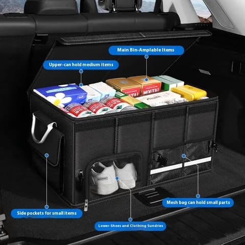 Car trunk foldable storage box